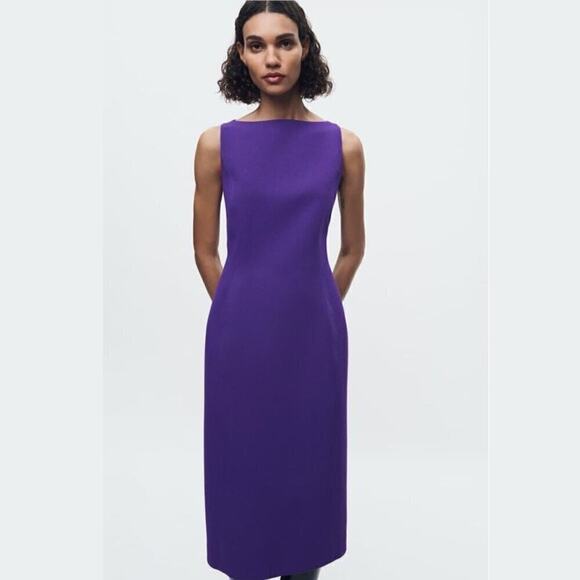 RARE!!! ZARA Sleeveless Midi Dress NWT - Picture 10 of 15